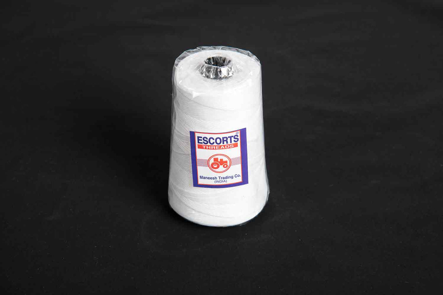 Mohan Shoppe White Color Polyester Thread/Adda Cone/Polyester Tana, Package of 6 Pieces