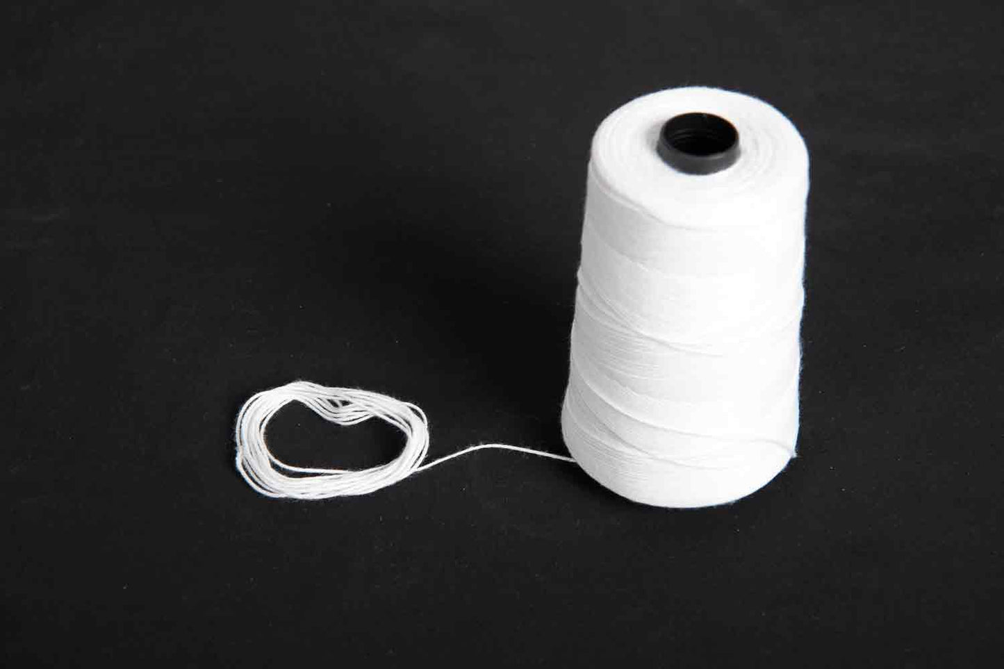 Mohan Shoppe White Color Polyester Thread/Adda Cone/Polyester Tana, Package of 6 Pieces