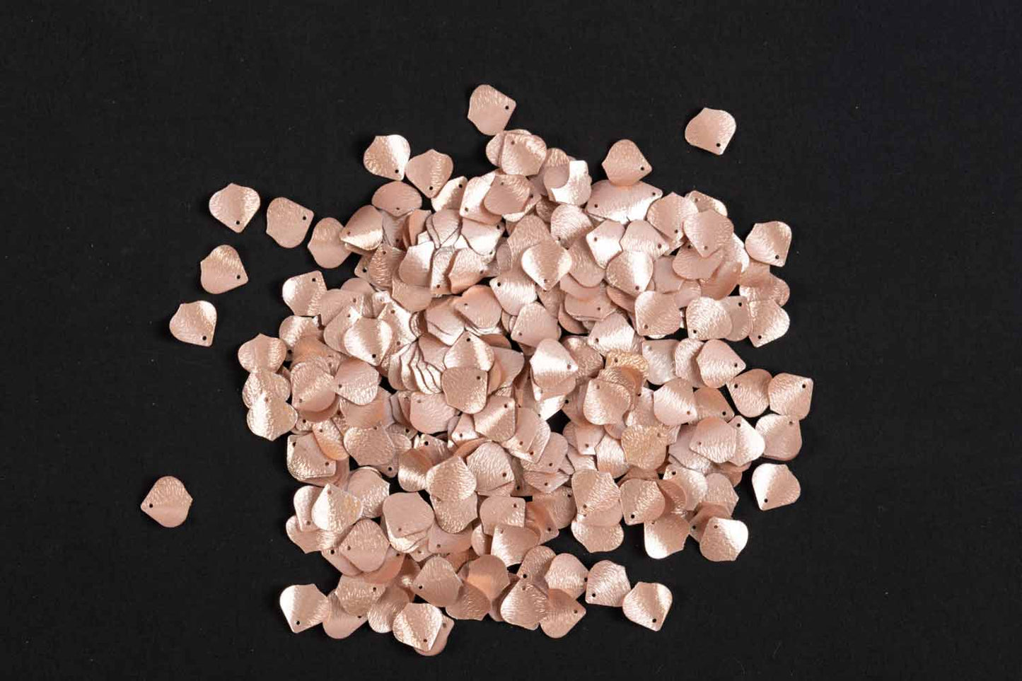Mohan Shoppe Peach Leaf Shape Plastic Sequins for Suits, Dresses, Sarees, Craft Material, Decoration etc. (Package of 50 Grams)