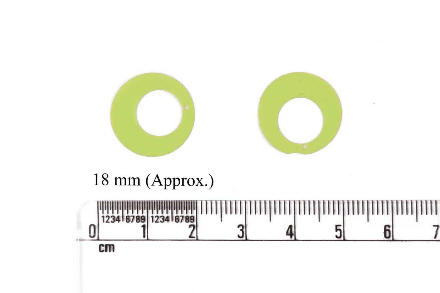 Mohan Shoppe Light Green Round Shape Plastic Sequins for Suits, Dresses, Sarees, Craft Material, Decoration etc. (Package of 50 Grams)