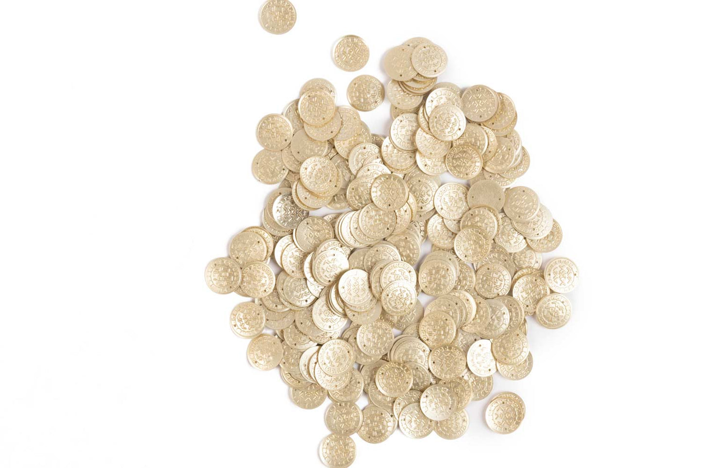 Mohan Shoppe Round Shape Plastic Sequins for Suits, Dresses, Sarees, Craft Material, Decoration etc. (Package of 50 Grams)