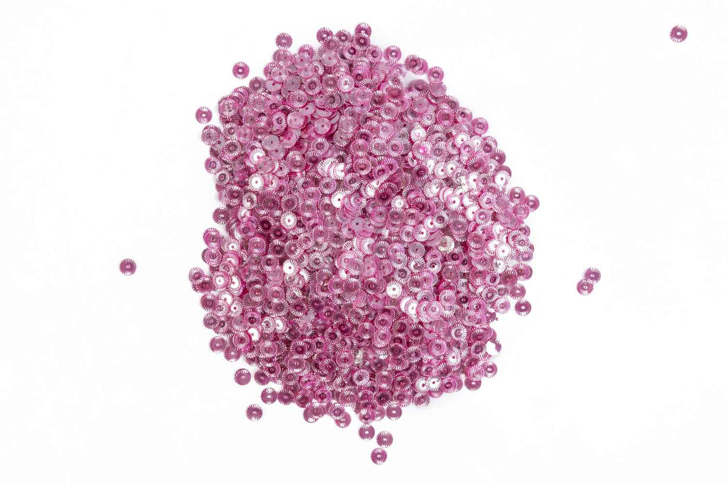 Mohan Shoppe Pink Round Shape Plastic Sequins for Suits, Dresses, Sarees, Craft Material, Decoration etc. (Package of 50 Grams)