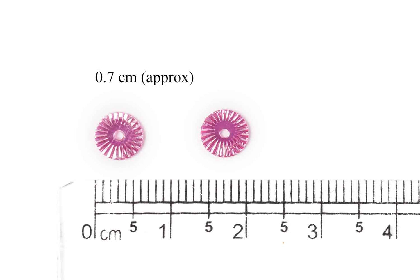 Mohan Shoppe Pink Round Shape Plastic Sequins for Suits, Dresses, Sarees, Craft Material, Decoration etc. (Package of 50 Grams)