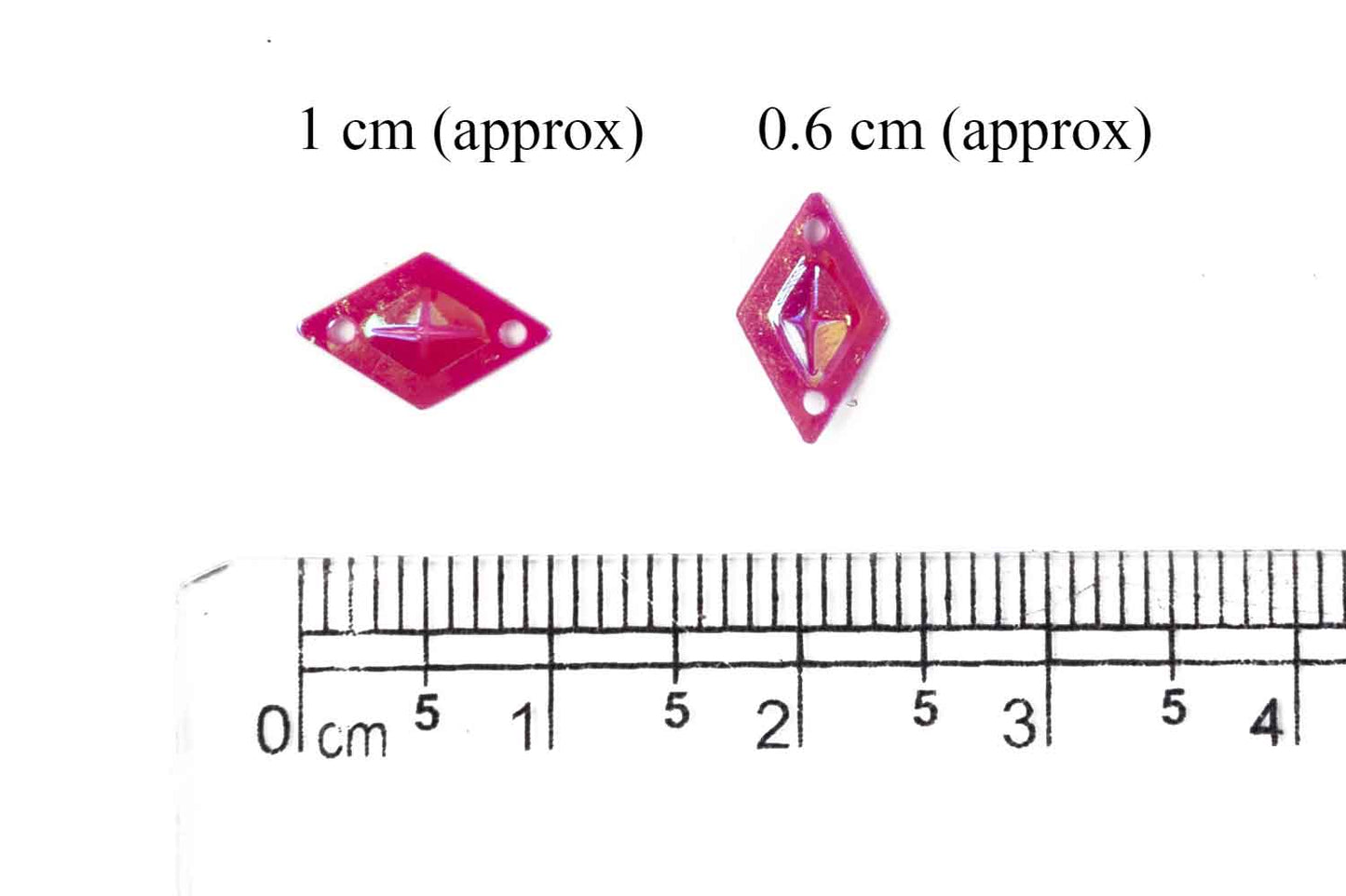 Mohan Shoppe Mauve Rainbow Rhombus Shape Plastic Sequins for Suits, Dresses, Sarees, Craft Material, Decoration etc. (Package of 50 Grams)