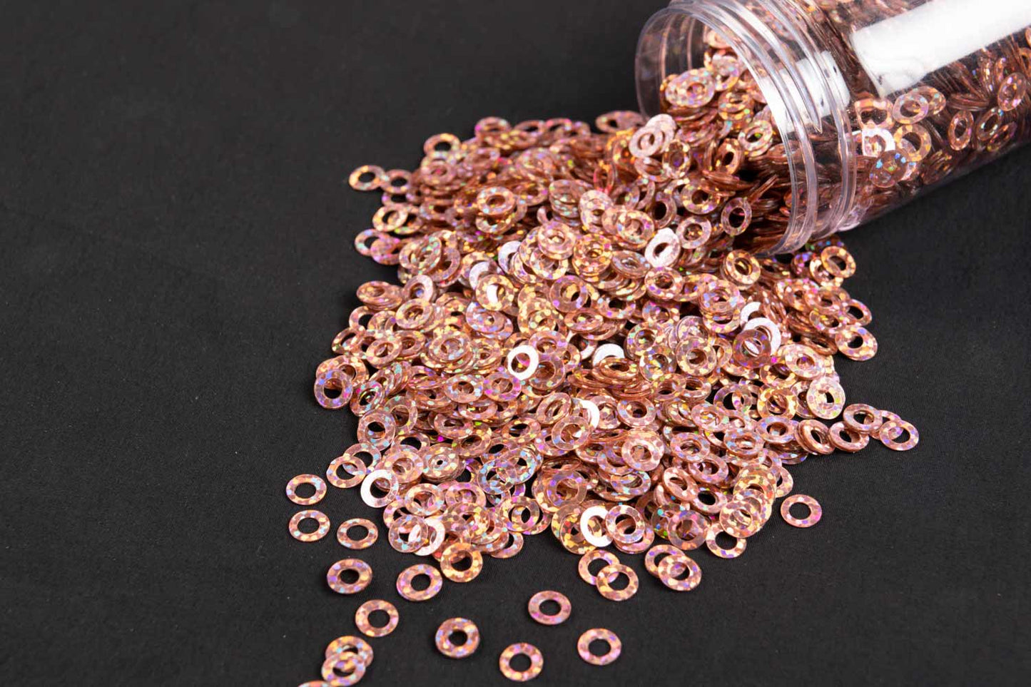 Mohan Shoppe Mauve Plastic Sequins for Suits, Dresses, Sarees, Craft Material, Decoration etc. (Package of 50 Grams)