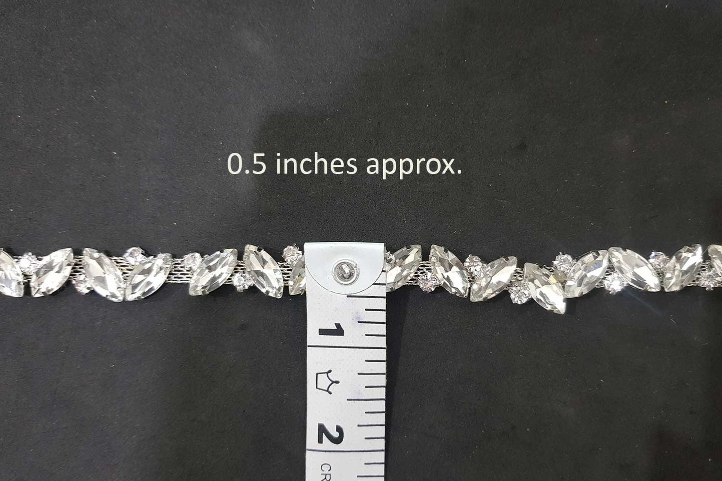 Crystal Rhinestone Close Trim Cup Chain Bulk Rhinestone Flexible Claw Chain Applique for Craft Jewelry Making - 1 Meter