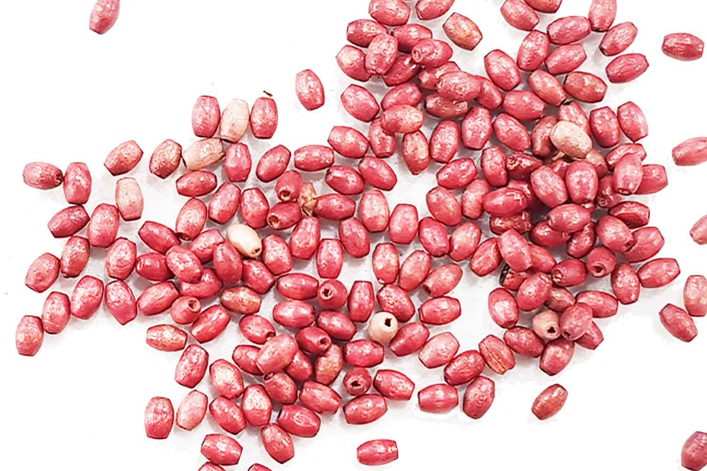 Onion Color Oval Shape Wooden Beads Package of 100 Grams