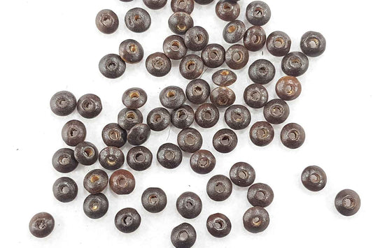 Coffee Brown Wooden Beads Package of 100 gm