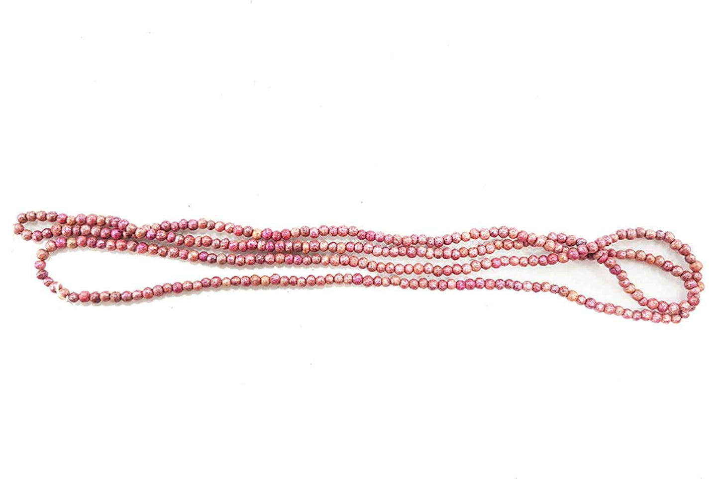 Onion Color Round Shape Wooden Beads Package of 10 Strings (1 String=150 Beads Approx.)
