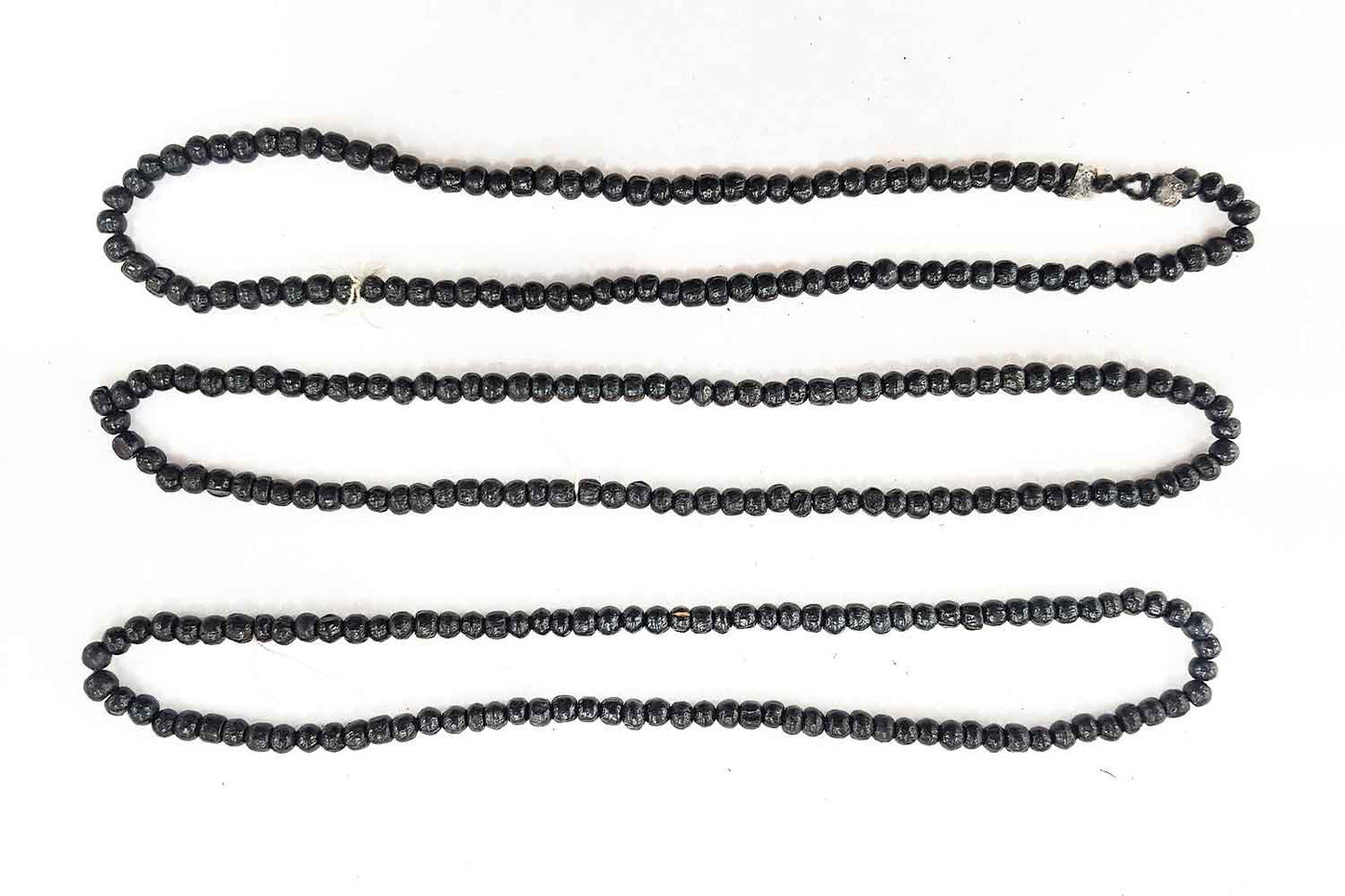 Black Round Shape Wooden Beads Package of 10 Strings (1 String=150 Beads Approx.)