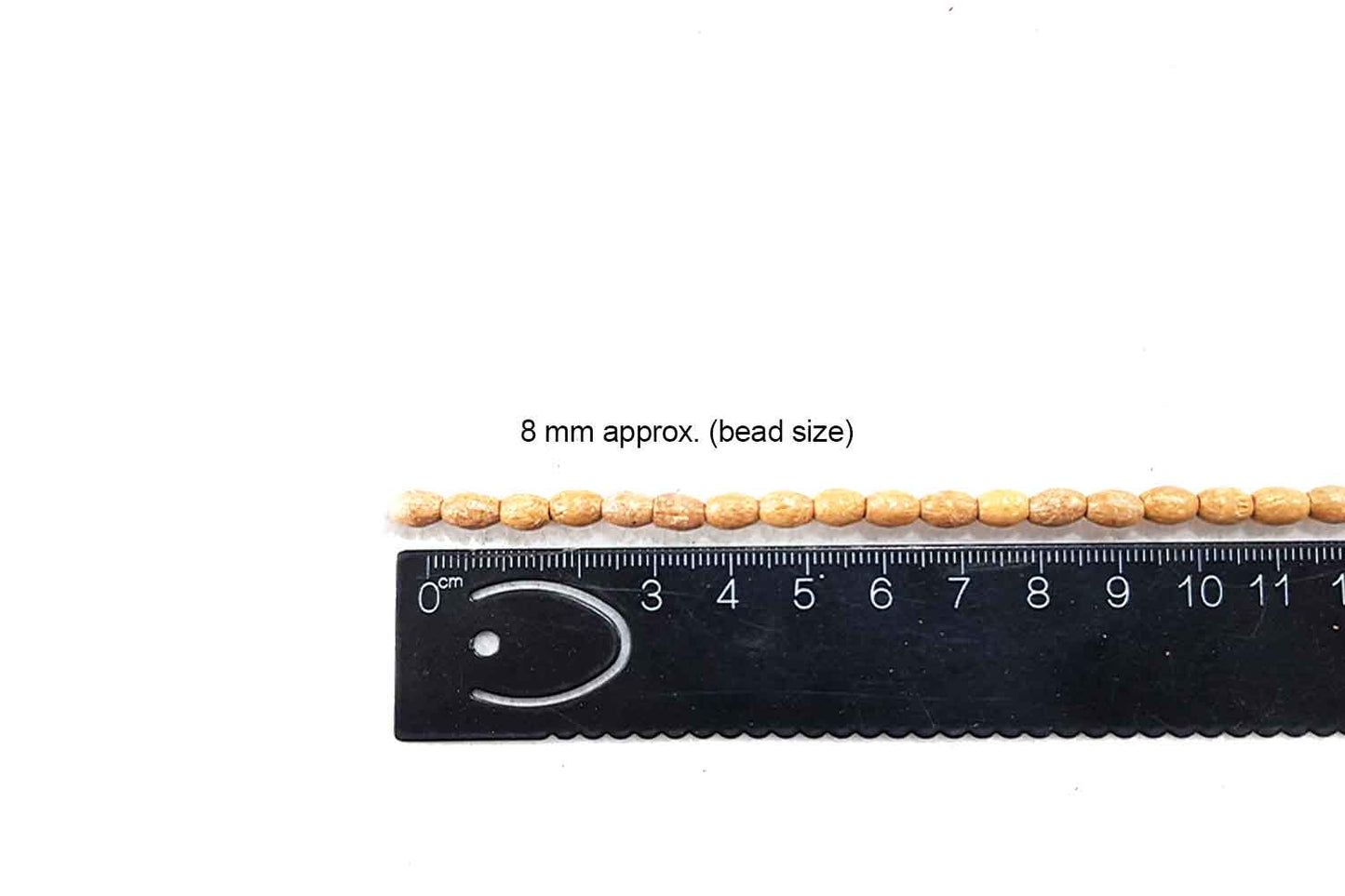 Light Camel Color Oval Shape Wooden Beads Package of 10 Strings (1 String=85 Beads Approx.)