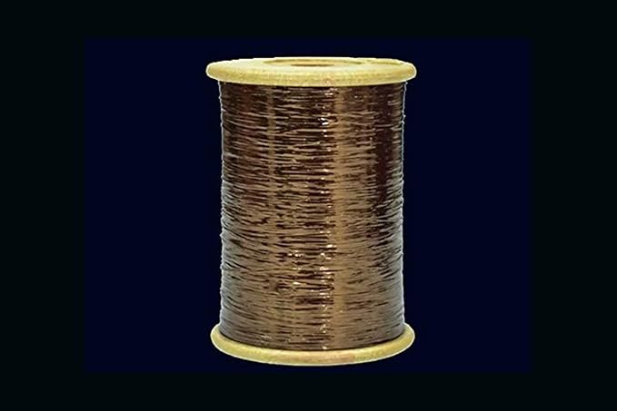 Mohan Shoppe Flat Badla (Metallic Yarn) Thread for Embroidery Work, Beading, Jewlery Making and Crafts, 1 Roll