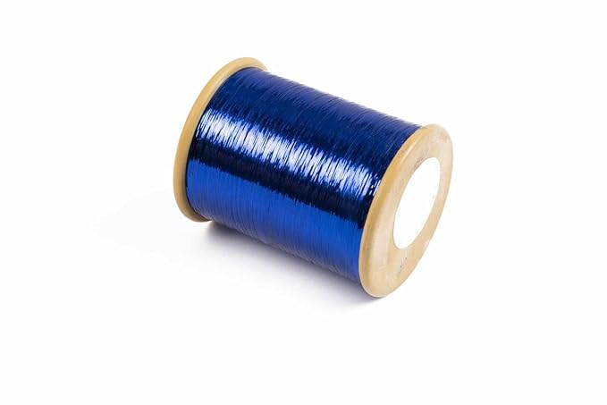 Mohan Shoppe Flat Badla (Metallic Yarn) Thread for Embroidery Work, Beading, Jewlery Making and Crafts, 1 Roll
