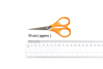Mohan Shoppe MUNIX Small Plastic Tailor Shears Embroidery Scissors Small Scissors Thread Scissors Plastic Plus Long Handle Elbow Pointed Scissors Pack Of 5 Pieces