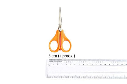 Mohan Shoppe MUNIX Small Plastic Tailor Shears Embroidery Scissors Small Scissors Thread Scissors Plastic Plus Long Handle Elbow Pointed Scissors Pack Of 5 Pieces