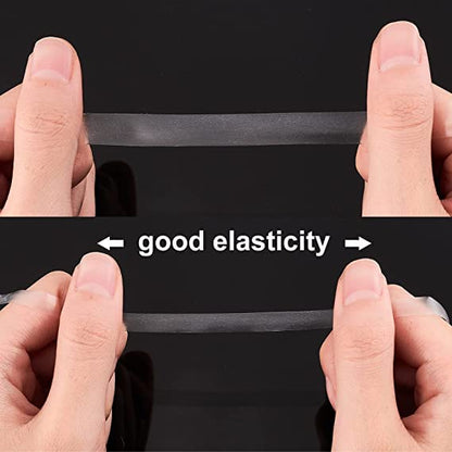 10 Meters Premium Clear Elastic Strap - Mobilon Clear Flat Tape - Lightweight Clear Bra Strap - Loop Tape for Lingerie, Swimwear & Cloth Sewing Project