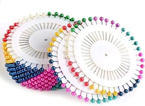 Pearl 960 Head Pins for Tailor, DIY Crafts, Sewing, Pattern Making & Fashion Designing, Patchwork, Florist, Decorating, Head Hijab and Scarf Pins for Women (Multicolor)