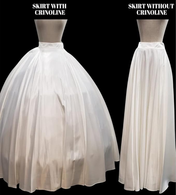 Mohan Shoppe Crinoline Underskirt Crinoline Petticoat Ball Gown Skirt Slips for Lehenga, Sarees, Gowns, Wedding Dress, Skirts etc. (Free Size) (6 Hoop)