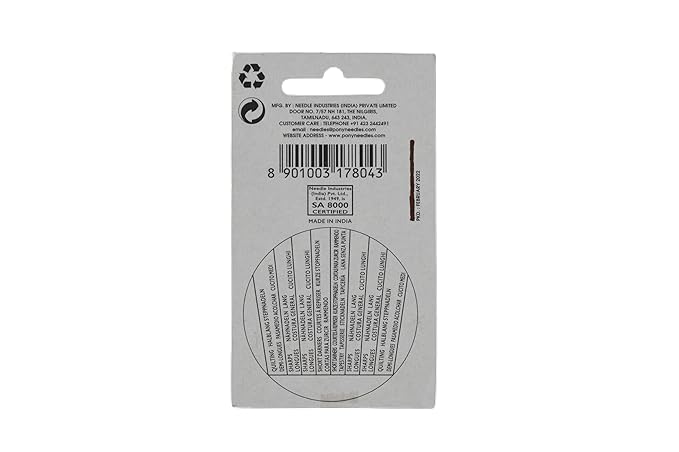 Pony Hand Sewing Needles Compact for Knitting and Home Purpose for Hand Knitting, Machine Sewing, Cross Stitching, Crochet and More (25 Assorted Stainless-Steel Needles) (Pack of 2)