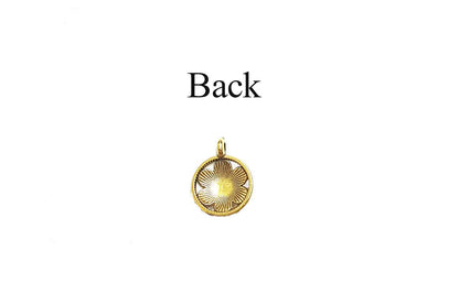 Golden Mehandi Polish Round Metal Charms Package of 100 grams