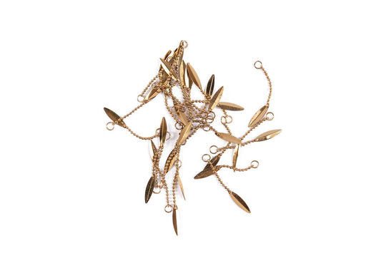 Golden Designer Leaf Charms for Bracelet/Anklet Necklace Making and Crafts Work Package of 25 Pieces