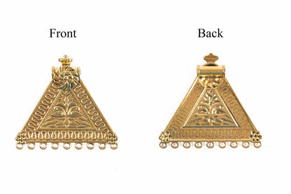 Light Golden Designer Triangular Charms Package of 5 Pieces