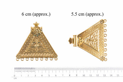 Light Golden Designer Triangular Charms Package of 5 Pieces