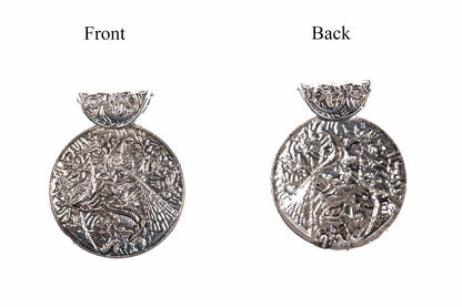 Silver Designer Round Charms Package of 5 Pieces