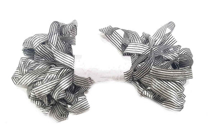 Mohan Shoppe Black Grey Polyester Material Dori/Cord for Decorating Dresses and lehengas etc. Package of 2 Skein (1 Skein = 10 Meter Approx.)