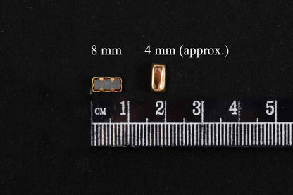 Mohan Shoppe Copper Rectangular Gluefix Resin Stones Used in a Flower Pot, Saree, Dress, Gown Size- 8 x 4 mm Approx.,Package of 100 Grams