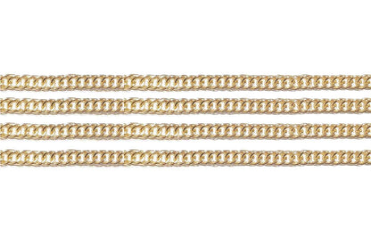 Mohan Shoppe Aluminum Metal Chain for Jewelry Making, Gowns Handbags, Jackets, Bracelets etc. Package of 1 meter