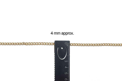 Mohan Shoppe Aluminum Metal Chain for Jewelry Making, Gowns Handbags, Jackets, Bracelets etc. Package of 1 meter