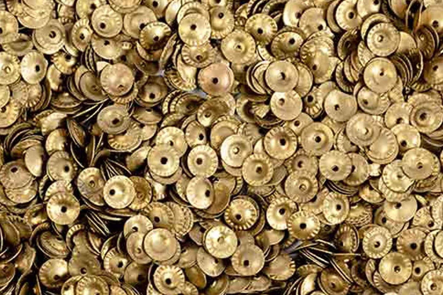 Mohan Shoppe Golden Color Round Shape Metal Sequins for Craft, Embroidery and Jewelry Making Pack of 50gm