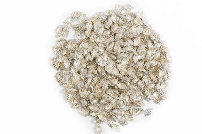 Mohan Shoppe Silver Color Eye Shape Metal Sequins for Craft, Embroidery and Jewelry Making Pack of 50 gm