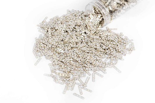 Mohan Shoppe Silver Color Design Metal Sequins for Craft, Embroidery and Jewelry Making Pack of 50gm