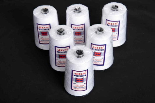 Mohan Shoppe Overlock Spun Polyester Cone Sewing Thread, Package of 6 Pieces