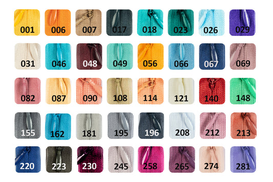 Mohan Shoppe Concealed YKK Zips for Ladies Suits, Blouse, Dresses, Lehenga, Bags, Jackets, Decoration, 18" inches Package of 2 Pieces