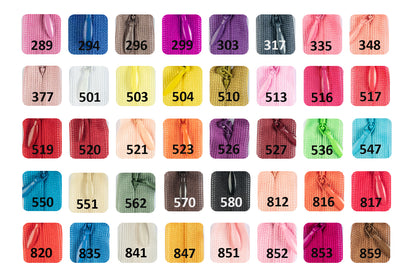 Mohan Shoppe Concealed YKK Zips for Ladies Suits, Blouse, Dresses, Lehenga, Bags, Jackets, Decoration, 18" inches Package of 2 Pieces
