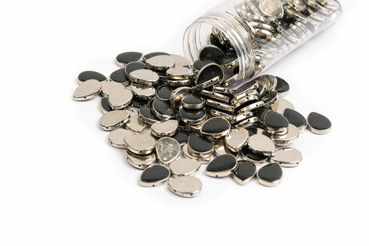 Mohan Shoppe Black Color Drop Shape Plastic Stones for Embroidery Work Ladies Suits, Dresses, Blouses, Gowns, Beading, Art and Craft and Decoration, Package of 20 Pieces