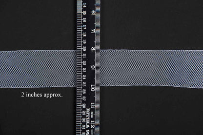 Mohan Shoppe Horsehair Braid/Boning Net Strip/Trim can can lace Boutique for Sewing Wedding Dresses, Dance Dress, Skirt, DIY and Costume Accessories (50 Yard) Transparent