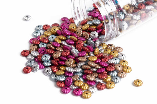 Multi Color Round Shape Plastic Beads Package of 50 Grams