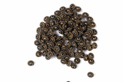 Antique Color Flower Shape Plastic Beads Package of 50 Grams