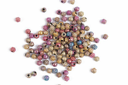 Multi Color Round Shape Plastic Beads Package of 50 Grams