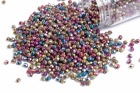 Multi Color Rondelle Shape Plastic Beads Package of 50 Grams