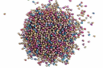 Multi Color Rondelle Shape Plastic Beads Package of 50 Grams