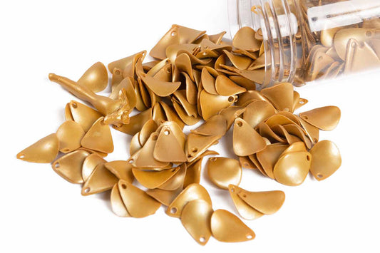 Golden Color Plastic Beads Package of 50 Grams