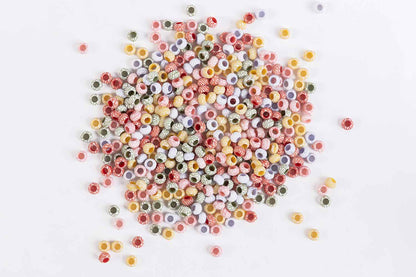 Multi Color Round Shape Plastic Beads Package of 50 Grams