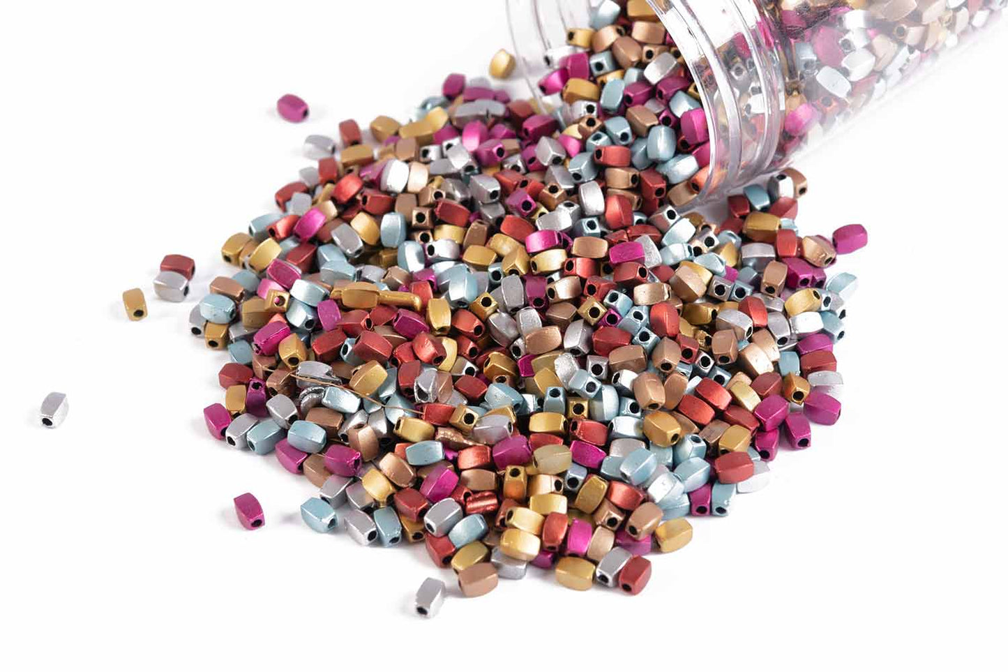 Multi Color Plastic Beads Package of 50 Grams