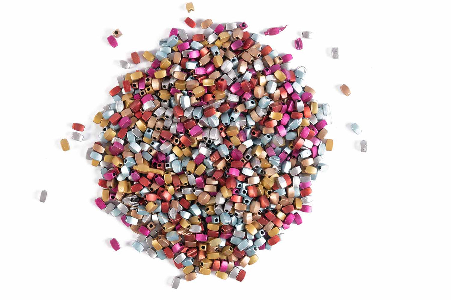 Multi Color Plastic Beads Package of 50 Grams