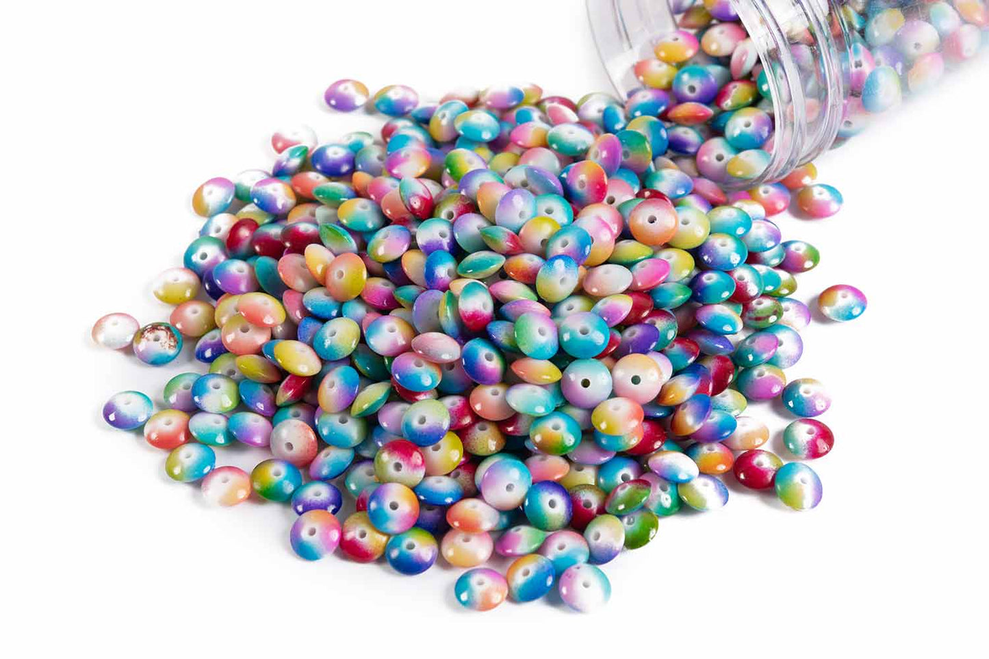 Multi Color Round Shape Plastic Beads Package of 50 Grams